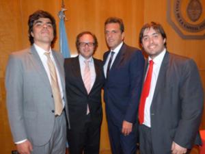El Abogado y concejal azuleo, Pablo Yannibelli, junto a Sergio Massa en el Colgio Pblico de Abogados de la Capital